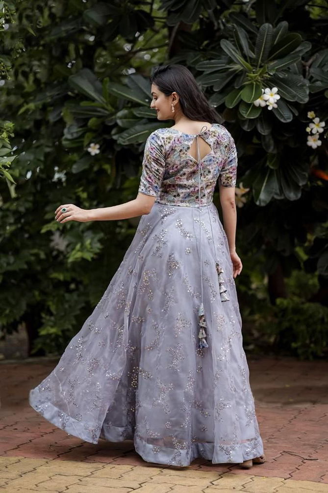 Avantika Printed Party Wear Gown Catalog